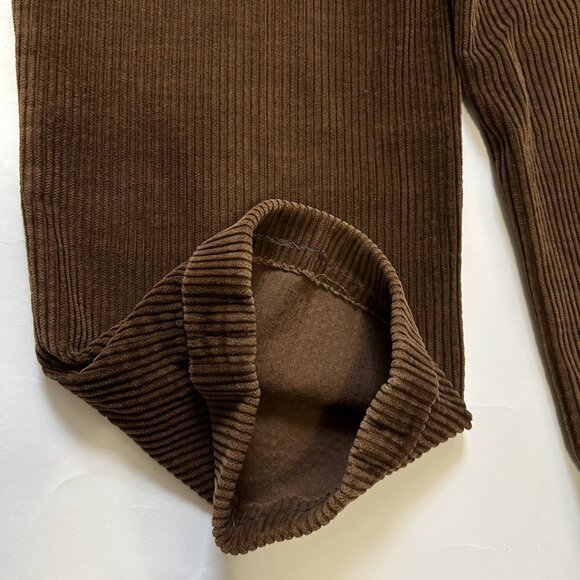 Vtg. Amherst and Brock Mens 33 S Brown Wide Wale Pleated Cuffed Corduroy Pants - Picture 12 of 12